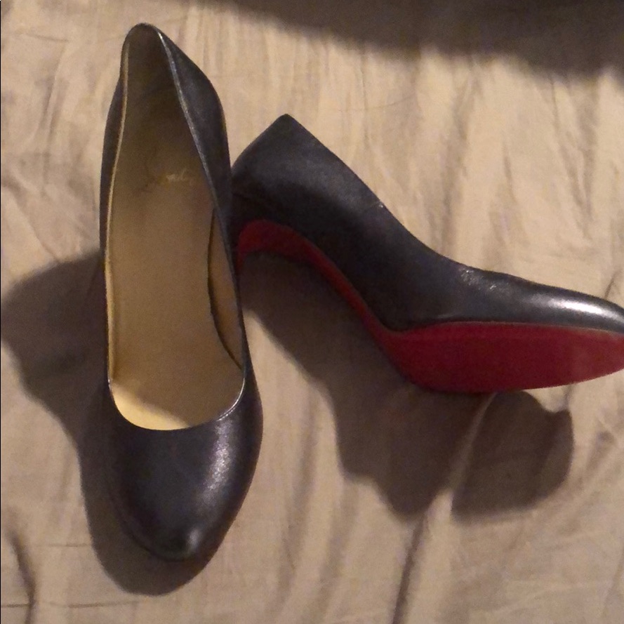 Gun Metal Gray Louboutin Heels. Worn Once!